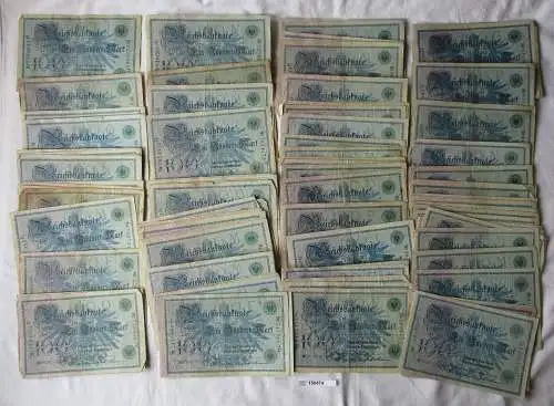 Sammlung mit 100 Banknoten 100 Mark 1908 Deutschland Rosenberg 34 (156474)