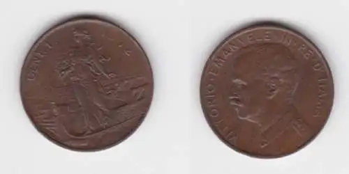 1 Centesimo Kupfer Münze Italien 1912 ss+ (142996)