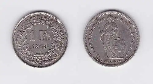 1 Franken Silber Münze Schweiz 1943 (117976)
