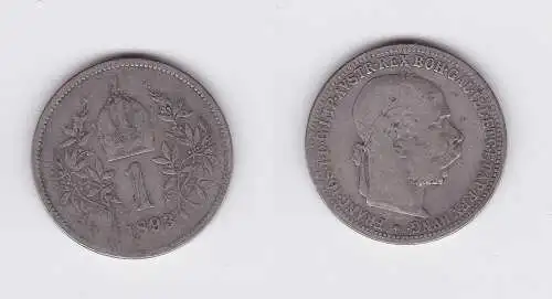 1 Krone Silber Münze Österreich 1893 (118620)
