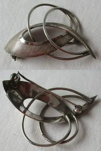 elegante 835er Silber Brosche in hübschem zeitlosem Design (153495)