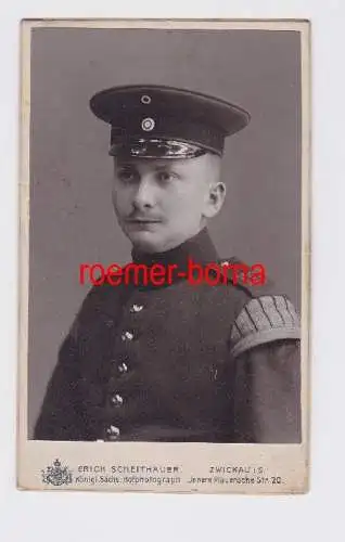 81915 Kabinett Foto Zwickau Soldat Infanterie Regiment 133
