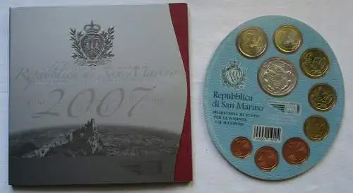 KMS Kursmünzensatz San Marino 2007 Euro Spezialsatz Limitierung 70.000 (135021)