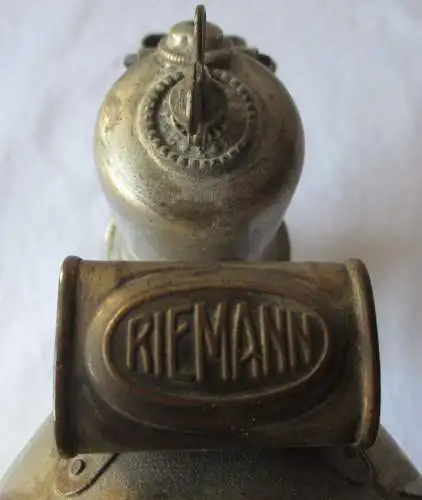 Herm. Riemann Fahrrad Karbidlampe Detektiv 250D geschliffenes Glas (113848)