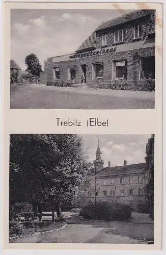 66330 Mehrbild Ak Trebitz (Elbe) Bad Schmiedeberg Konsum Landkaufhaus um 1950