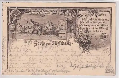 99540 Mehrbild Ak Gruß aus Meßbach bei Plauen Ruderts Restaurant 1916