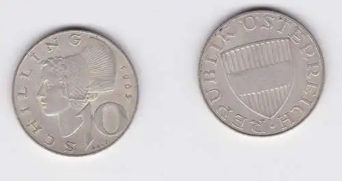 10 Schilling Silber Münze Österreich 1965 (120193)