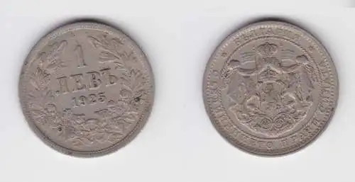 1 Lew Nickel Münze Bulgarien 1925 ss (154595)