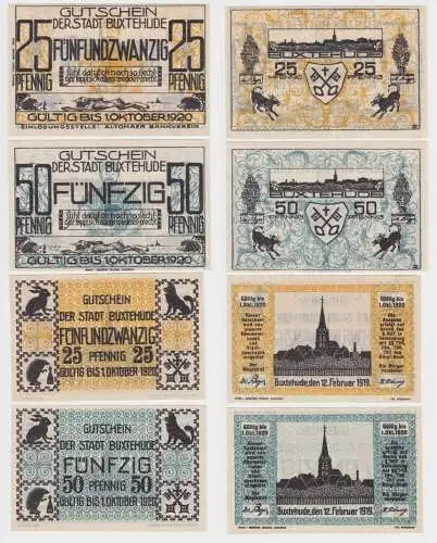 4 Banknoten Notgeld Buxtehude 1919/1920 (154409)
