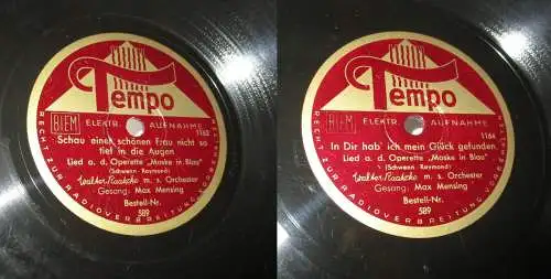 155990 Schellackplatte Tempo In Dir hab' ich mein Glück gefunden + Schau einer..