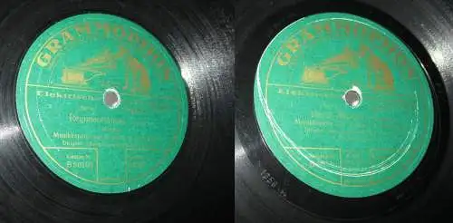 156137 Schellackplatte Grammophon Musikkapelle 3.Batl. 9. Inf. Regt. Revuemarsch