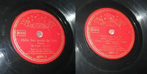 155928 Schellackplatte Polydor Hallo, hier spricht die Liebe + Machen Sie doch..