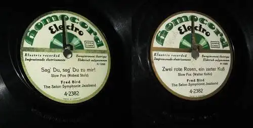 156124 Schellackplatte Homocord Zwei rote Rosen, ein zarter Kuß + Sag' Du zu mir