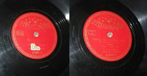 155957 Schellackplatte Polydor Happy days are here again + In the Mood