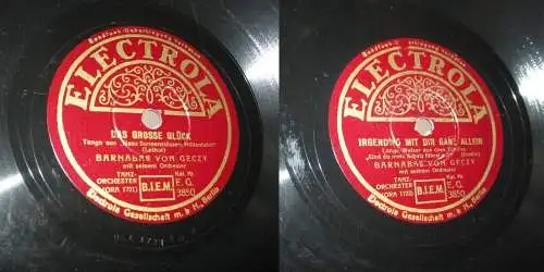 155989 Schellackplatte Electrola Das grosse Glück + Irgendwo mit dir ganz allein