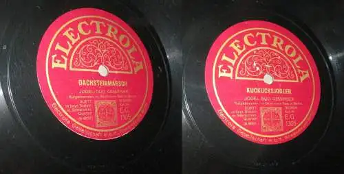 155979 Schellackplatte Electrola Kuckucksjodler + Dachsteinmarsch / Gessinger