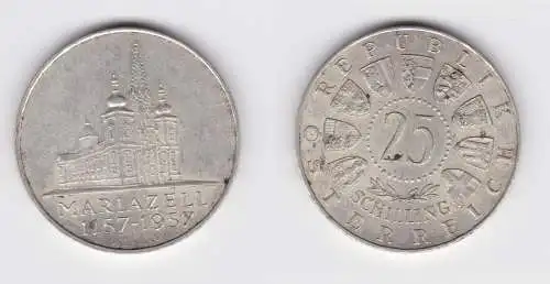 25 Schilling Silber Münze Österreich Mariazell 1957 (155579)
