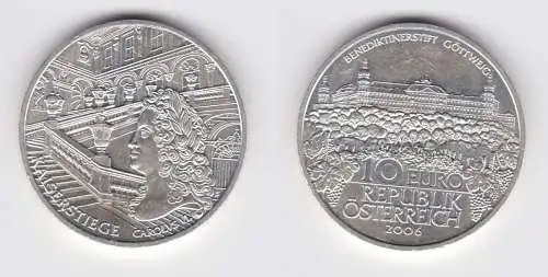 10 Euro Silbermünze Österreich 2006 Benetiktinerstift Göttweg (155542)