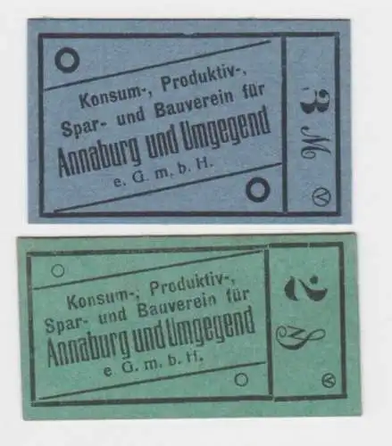 2 x Annaburg und Umgebung, Konsum-, Produktiv-, Spar- und Bauverein (134229)