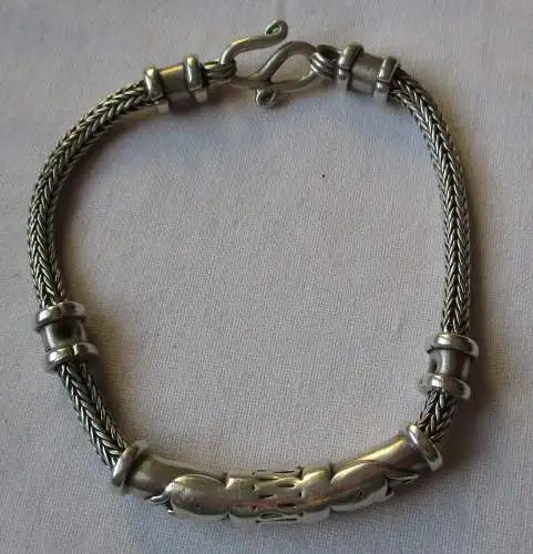 elegantes Silber Designer Armband elegante Schließe und Ornamente (119158)