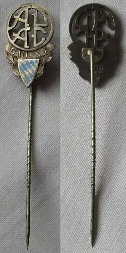 800er Silber Anstecknadel ADAC Gau XA Bayern L.Chr. Lauer Nürnberg (163164)