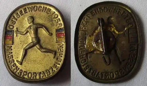 DDR Abzeichen Massensportabzeichen Ostseewoche 1958 (160013)