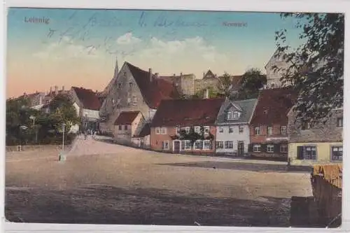 903101 Feldpost AK Leisnig - Neumarkt, Straßenansicht 1917