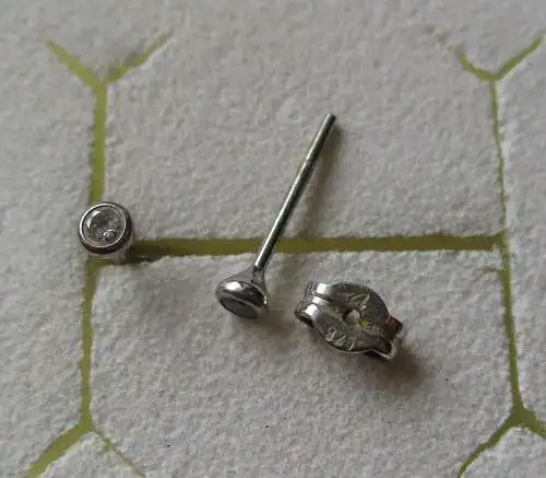 elegante 925er Sterling Silber Ohrringe Ohrstecker mit Schmuckstein (163261)