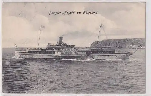 17469 Ak Dampfer "Najade" vor Helgoland 1905