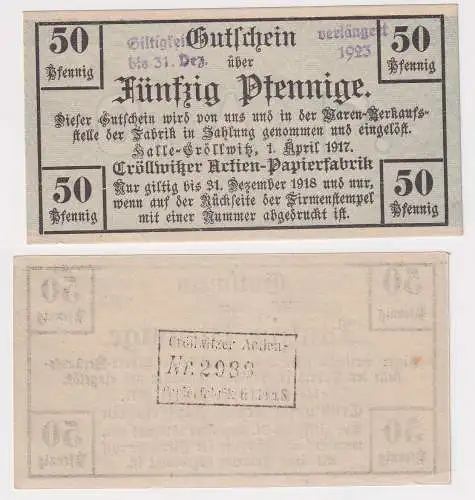 10 Pfennig Banknoten Notgeld Cröllwitzer Aktien Papierfabrik 1917-1923 (117166)