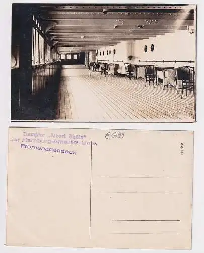 76978 Foto Ak Dampfer "Albert Ballin" Hamburg-Amerika-Linie Promenadendeck