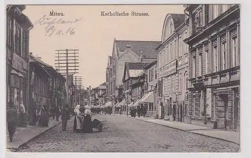 56356 Feldpost Ak Mitau Jelgava katholische Strasse 1916