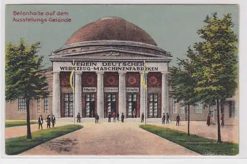 904304 Ak Gruß von der technischen Messe Leipzig Betonhalle um 1913