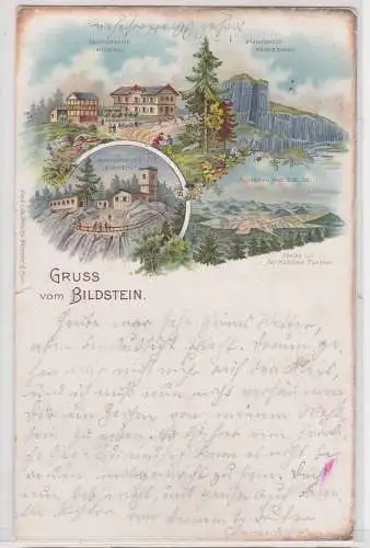 904318 Ak Lithographie Gruß vom Bildstein (Schweiz?) 1898