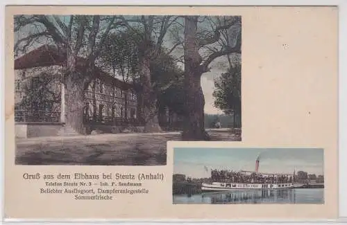 83938 Mehrbild Ak Gruß aus dem Elbhaus bei Steutz (Anhalt) 1925
