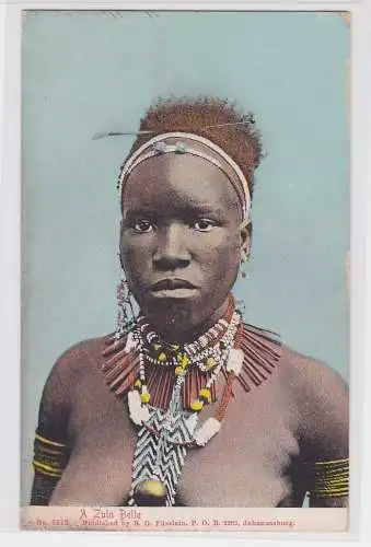 903546 Ak Johannesburg Südafrika A Zulu Belle Zulu Schönheit 1912
