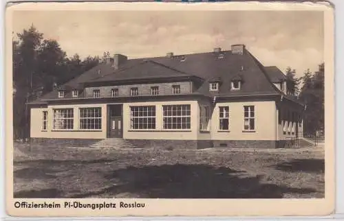 84604 Feldpost Ak Offiziersheim Pi-Übungsplatz Rosslau 1942