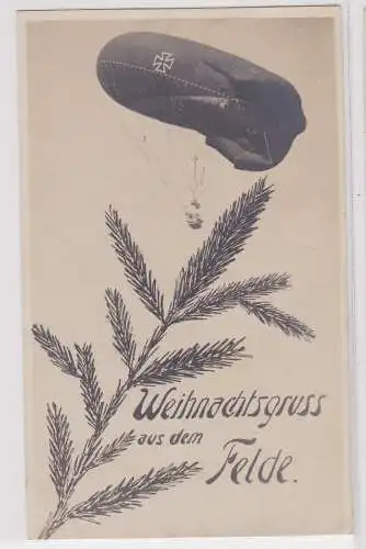 903827 Weihnachtsgruss aus dem Felde Ak Aufklärungsballon im 1.Weltkrieg