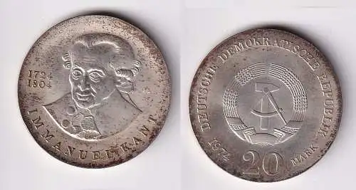 DDR Gedenk Münze 20 Mark Emmanuel Kant 1974 (130257)