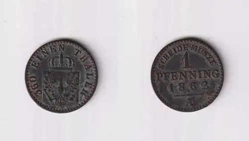 1 Pfennig Kupfer Münze Preussen 1862 A ss (150183)