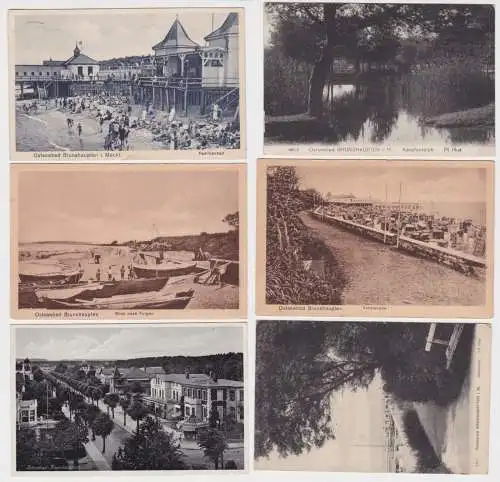 20384 AK 6x Ostseebad Brunshaupten - Karpfenteich, Familienbad, Promenade