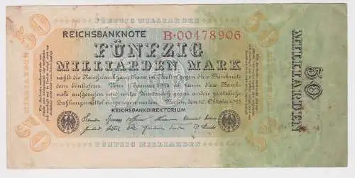 50 Milliarden Mark Banknote Berlin 10.Oktober 1923 Rosenberg 116 a (131879)