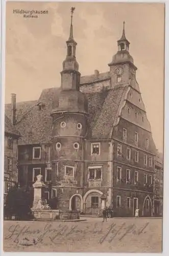 904243 Feldpost Ak Hildburghausen - Blick auf das Rathaus 1914