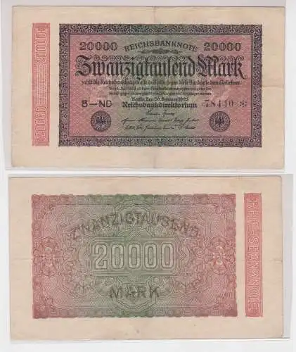 20000 Mark Banknote Berlin 20.2.1923 Rosenberg 84 a (149552)