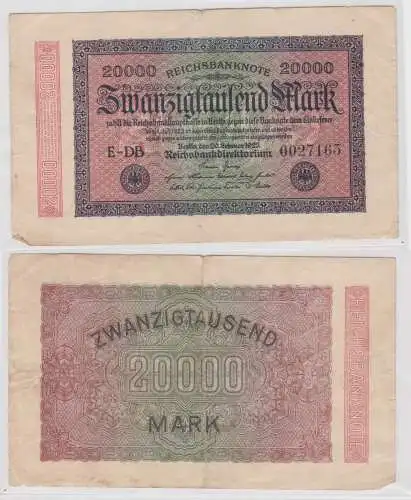 20000 Mark Banknote Berlin 20.9.1923 Rosenberg 84 c (146594)