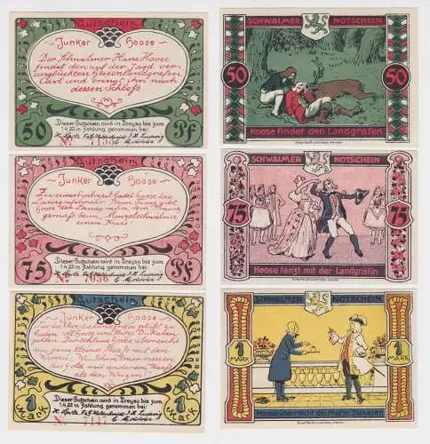 3 Banknoten Notgeld Trysa H.Spohr, F & G Waldschmidt o.D. (156298)