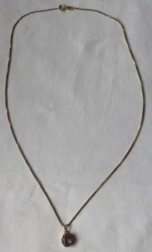 hochwertige 585er Gold Damenhalskette + 333er Gold Edelstein Anhänger (153069)