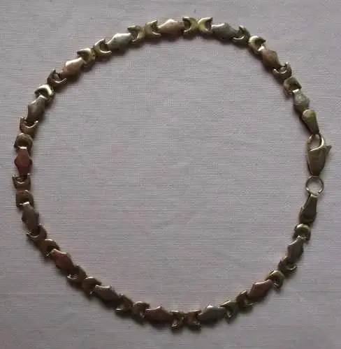 hochwertiges Armband Gliederarmband 585er Gold 14 Karat Tricolor (149650)