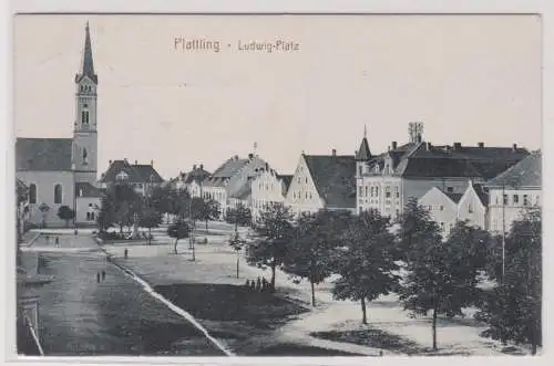 903274 Feldpost Ak Plattling Luwig Platz 1918