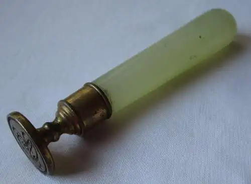 antiker emaillierter Patriotika Petschaft Stempel Siegel Monogramm CA (115495)